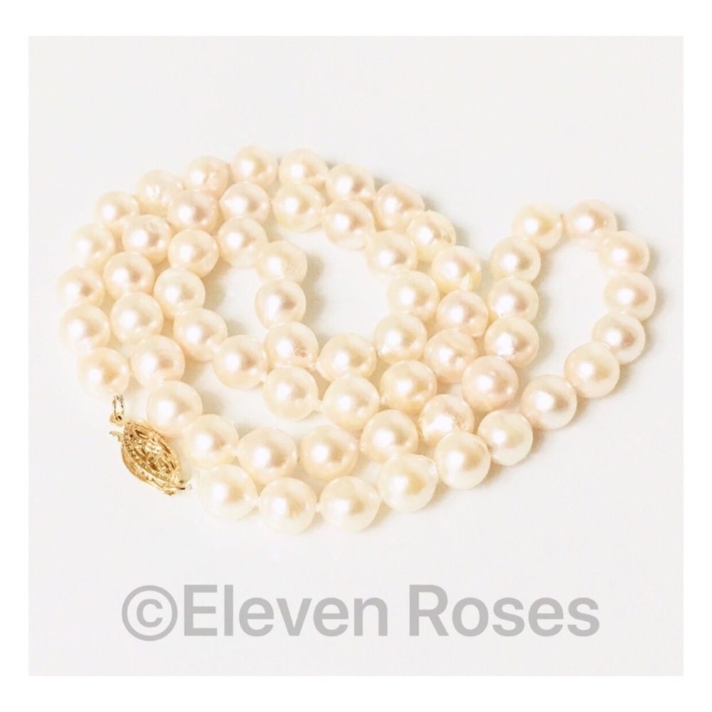14k Gold Pearl Strand Necklace